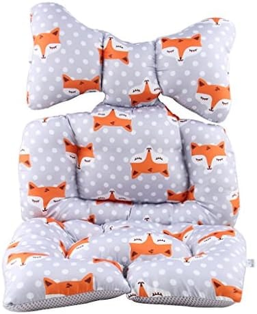 KAKIBLIN Toddler Car Seat Insert, Baby Stroller Liner Head and Body Support Pillow, Toddler Seat Pad Carseat Neck Support Cushion for Toddler, Fox