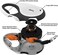 TUG 360&deg; Anti-Tangle Retractable Lead for Dogs, 5 Metres Strong Nylon Band/Tape (Large, White/Orange
