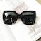 DDLBiz (A- NEW Oversized Square Luxury Sunglasses Gradient Lens Vintage Women Fashion (A