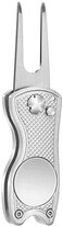 Mile High Life (Silver Fish- All Metal Foldable Golf Divot Tool with Pop-up ButtonMagnetic Ball Marker (Multi-Colours/Shape