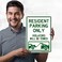 My Sign Center Resident Parking Only Violators Will Be Towed 10x14 Inches, Rust Free .040 Aluminum, Fade Resistant, Made in USA