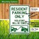 My Sign Center Resident Parking Only Violators Will Be Towed 10x14 Inches, Rust Free .040 Aluminum, Fade Resistant, Made in USA