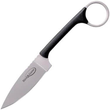 Cold Steel BirdGame 3.5" Lightweight Durable Japanese AUS8A Stainless Steel Fixed Blade Drop Point Outdoor Hunting Neck Knife, Resistant Secure-Ex Sheath