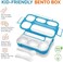 kinsho Bento BEST Lunch-box for KidsTravel Containers for Women, Adults6 Compartment Lunch Box. Leakproof School Bentobox or Meal Planning Portion Container Boxes. BPA-Free One size Blue unknown