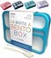 kinsho Bento BEST Lunch-box for KidsTravel Containers for Women, Adults6 Compartment Lunch Box. Leakproof School Bentobox or Meal Planning Portion Container Boxes. BPA-Free One size Blue unknown
