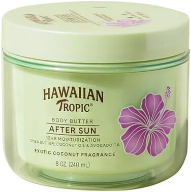 Hawaiian Tropic After Sun Lotion Moisturizer and Hydrating Body Butter with Coconut Oil, 8 Ounce