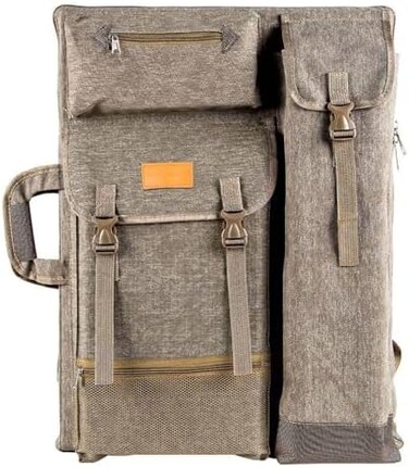 TRANSON Art Portfolio Case Artist Backpack Canvas Bag Large 26&rdquo; x 19.5&rdquo;