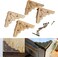 Dophee 16Pcs Antique Brass Jewelry Box Corner Case Chest Corner Protector Guard Edge Cover