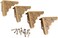 Dophee 16Pcs Antique Brass Jewelry Box Corner Case Chest Corner Protector Guard Edge Cover