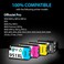 خرطوشة حبر بديلة متوافقة مع تقنية Smart Ink لطابعات HP 950XL و951XL و950 XL و951 XL، عبوة من 4 خراطيش للاستخدام مع طابعات Officejet Pro 8600 و8610 و8620 و8100 و8625 و8630 (خرطوشة حبر أسود، خرطوشة حبر