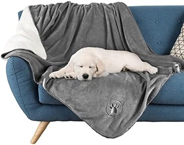 PETMAKER Waterproof Pet Blanket Collection&ndash; Reversible Throw Protects Couch, Car, Bed from Spills, Stains, or Fur &ndash; Dog and Cat Blankets Large