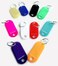 HoAoOo Key Tag Assorted Color Plastic Coded Key ID Label Tags Split Ring Keyring - with Label Window Ring Holder (200, 200 Key Tags, L