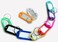 HoAoOo Key Tag Assorted Color Plastic Coded Key ID Label Tags Split Ring Keyring - with Label Window Ring Holder (200, 200 Key Tags, L