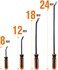REXBETI Pry Bar Set, Heavy Duty Pry Bar 4-Piece Mechanic Hand Tools, Thicker Strike Cap Handle, Black Orange