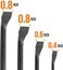 REXBETI Pry Bar Set, Heavy Duty Pry Bar 4-Piece Mechanic Hand Tools, Thicker Strike Cap Handle, Black Orange