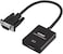 ONTEN VGA to HDMI, 1080P VGA to HDMI Adapter (Male to Femalefor Computer, Desktop, Laptop, PC, Monitor, Projector, HDTV with Audio Cable and USB Cable (Black