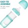Boon B11225 REUsable Silicone Pouch, Air-Free Feeding, 8 Ounce With Stage 2 Nursh Baby Bottles, 3 Count (Pack Of 1, Blue