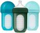 Boon B11225 REUsable Silicone Pouch, Air-Free Feeding, 8 Ounce With Stage 2 Nursh Baby Bottles, 3 Count (Pack Of 1, Blue