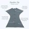 SleepingBaby Zipadee-Zip Swaddle Transition Baby Swaddle Blanket with Zipper, Cozy Baby Swaddle Wrap and Baby Sleep Sack (Medium 6-12 Months18-26 lbs, 29-33 inchesClassic Gray