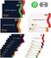 Boxiki Travel RFID Blocking Sleeves, 20-Pack Set, Color Coding System, Identity Theft Prevention RFID Card Holder And Credit Card Protector (15 Credit Card Sleeves5 Passport Holders(Navy Blue