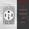 ENERLITES 50 Amp Range Receptacle Outlet for RV and Electric Vehicles, NEMA 14-50R, 3-Pole, 4 Wire (10, 8, 6, 4 AWG Copper Only, 125/250V, 66500-W, White, 1 Pack