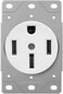 ENERLITES 50 Amp Range Receptacle Outlet for RV and Electric Vehicles, NEMA 14-50R, 3-Pole, 4 Wire (10, 8, 6, 4 AWG Copper Only, 125/250V, 66500-W, White, 1 Pack