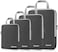 Gonex Compression Packing Cubes, 4pcs Expandable Storage Travel Luggage Bags Organizers (Deep Gray