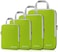 Gonex Compression Packing Cubes, 4pcs Expandable Storage Travel Luggage Bags Organizers (Green, 4 PCS Green, XLLMS