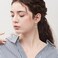 DAOCHONG S925 Sterling Silver Stud Dangle Drop Heart Earrings for Women Girl white