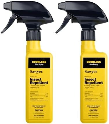 Sawyer Products SP6492 Premium Permethrin Insect Repellent for Clothing, GearTents, Trigger Spray, 12-Ounce, Twin Pack