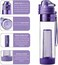 MAMI WATA Fruit Infuser Water Bottle - Beautiful gift box - Unique Stylish Design - Free fruit infused water recipes eBook and insulating sleeve - 710ml