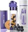 MAMI WATA Fruit Infuser Water Bottle - Beautiful gift box - Unique Stylish Design - Free fruit infused water recipes eBook and insulating sleeve - 710ml