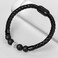 Ckysee Healing Balancing Genuine Leather Beads Bracelet Magnetic Clasp Bracelet 8.5