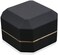 AVESON Luxury Ring Box, Square Velvet Wedding Ring Case Jewelry Gift Box with LED Light for Proposal Engagement Wedding, Black