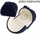 Svea Display (Double Rings- Blue Velvet Jewellery Box Double Ring Gift Packaging Premium Grade for Wedding Engagement (Double Rings