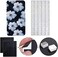 FCLUB Watercolor Palette, Empty Paint Pallet Metal Paint Tin with 40Pcs Half Pans and Magnetic Strip, Paint Holder with Mixing Area, Painting Tray Palette