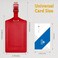 Travelambo Luggage Tags for Suitcases Faux Leather Privacy Protection 2 Pack Bag Tags Travel Accessories Essential, Deep Red