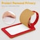 Travelambo Luggage Tags for Suitcases Faux Leather Privacy Protection 2 Pack Bag Tags Travel Accessories Essential, Deep Red