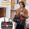 Travelambo Luggage Tags for Suitcases Faux Leather Privacy Protection 2 Pack Bag Tags Travel Accessories Essential, Deep Red