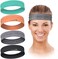 LUCKYGO Workout Headbands for Women Men, Highly Absorbent Non-slip Sweatbands, Super Soft Stretchy Bandana Headband, Sweat Wicking Head Band for Sports Fitness Fashion Running Yoga Exercise Tennis