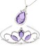 VINJEWELRY Princess Crown Sofia The First Tiara and Magic AmuletPrincess Waterdrop Pendant Necklace for Girls Perfect Birthday