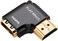 محول HDMI من زيسكيت، ذكر إلى أنثى، بزاوية قائمة، مصنوع من سبائك الزنك، مع حماية كاملة وموصلات مطلية بالذهب عيار 24 قيراطًا (FLAT-90NU/L)