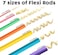 xnicx 47pcs Hair Flexi-Rods Curlers Flexible Rods Set Girls Women Ladies Kids No Heat Hair Rollers Soft Foam Twist-Flex Rods for Short, Medium, Short Hair Curls