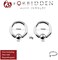Forbidden Body Jewelry 12G-OG Surgical Steel Piercing Hoops Large Gauge Size Captive Bead Body Piercing Rings 2pcs (Select Gauge/Diameter, Metal