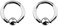 Forbidden Body Jewelry 12G-OG Surgical Steel Piercing Hoops Large Gauge Size Captive Bead Body Piercing Rings 2pcs (Select Gauge/Diameter, Metal