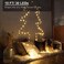 Soltuus 3 Pack Rechargeable 10ft 30 LED String Fairy Lights, 4 Modes Copper Wire Starry String Lighting, Waterproof Micro Firefly Moon Light, Warm White, Battery and USB Cable Included
