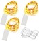 Soltuus 3 Pack Rechargeable 10ft 30 LED String Fairy Lights, 4 Modes Copper Wire Starry String Lighting, Waterproof Micro Firefly Moon Light, Warm White, Battery and USB Cable Included