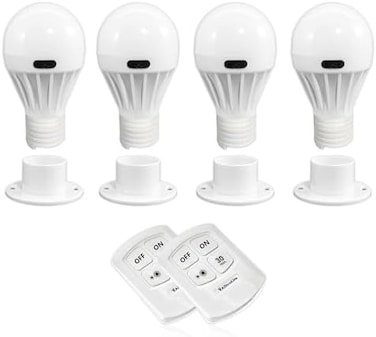 مجموعة AlltroLite من 4 مصابيح - مصابيح Alltro المحمولة اللاسلكية بتقنية COB LED، مصابيح ليلية LED تعمل بالبطارية، مفتاح إضاءة لاسلكي بتقنية COB LED، مناسبة للاستخدام تحت الخزائن والرفوف والدواليب والم