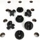 Pegitz Pegboard Peg Locks 50PCS (1/4 inch, Black