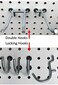 Pegitz Pegboard Peg Locks 50PCS (1/4 inch, Black